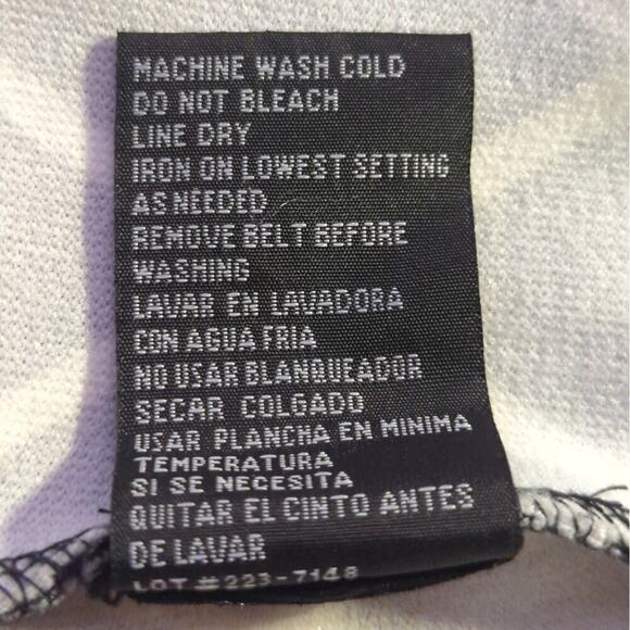 R&K Dress Size 10 Black White Diamond Print Red Belted Sheath Knee Length - Picture 13 of 15